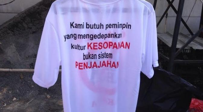 Kaos menolak Ahok di DPP PDIP, Jakarta  (Liputan6.com/Taufiqurrohman)