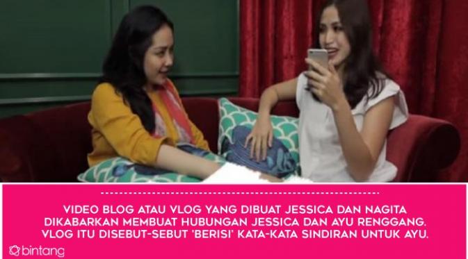 Pasang Surut Persahabatan Ayu Ting Ting dan Jessica Iskandar. (Foto: Vlog Jessica Iskandar, Desain: Muhammad Iqbal Nurfajri/Bintang.com)