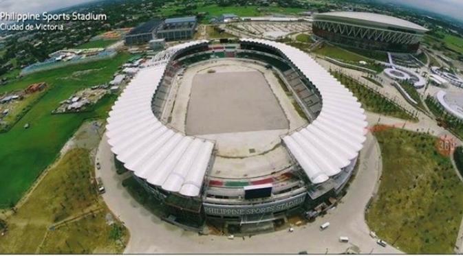 Bangunan megah Philippine Sports Stadium, kandang timnas Filipina di Piala AFF 2016. (Bola.com/Philippinearena)