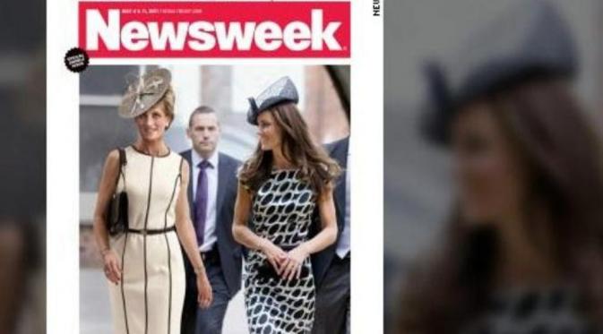 Newsweek mem-photoshop Kate dan Diana berjalan berdampingan (Dailymail.com)