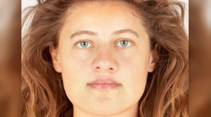 Hasil rekonstruksi wajah Ava yang dilakukan seniman forensik (Hew Morrison)