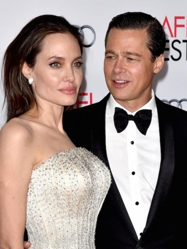 Angelina Jolie dan Brad Pitt.