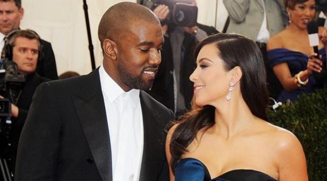 Kim Kardashian West dan Kanye West.