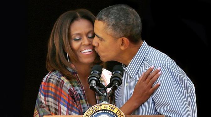 Michelle Obama dan Barack Obama.