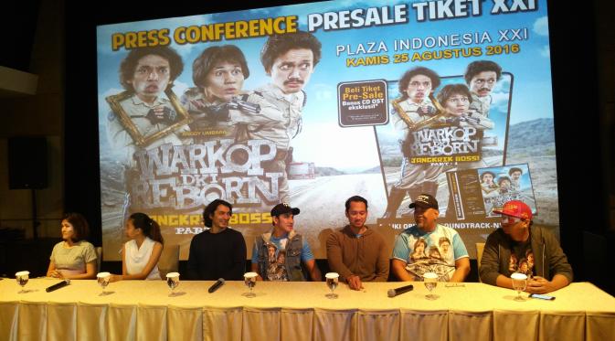 Peluncuran pre-sale tiket Warkop DKI Reborn Jangkrik Boss Part 1 (Fajarina Nurin)