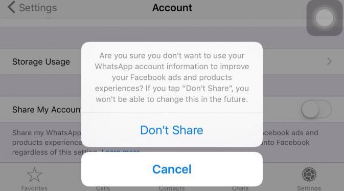 Solusi Bila Telanjur Setujui WhatsApp Hubungkan Nomor ke Facebook