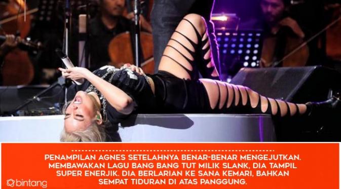 Penampilan Agnes Monica di HUT SCTV ke-26 (Fotografer: Adrian Putra, Desain: Muhammad Iqbal Nurfajri/Bintang.com)