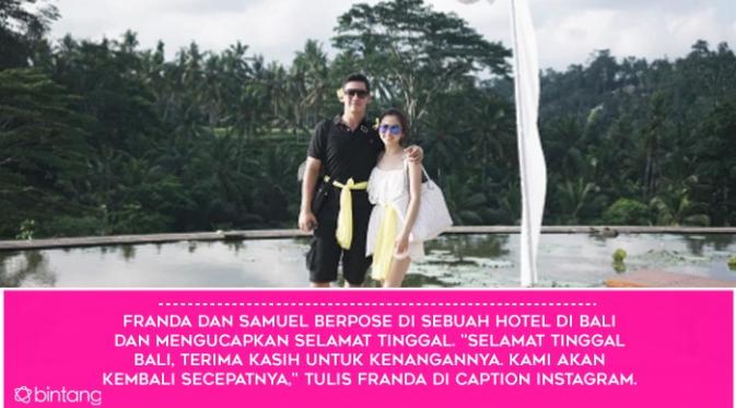 Bulan Madu Penuh Cinta Franda dan Samuel Zylgwyn. (Foto: Instagram @frandaaa87, Desain: Muhammad Iqbal Nurfajri/Bintang.com)