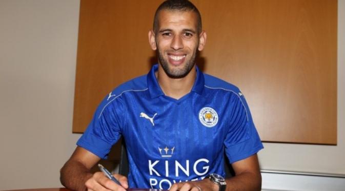Striker Sporting CP, Islam Slimani, memutuskan bergabung ke Leicester City. (dok. Leicester City)