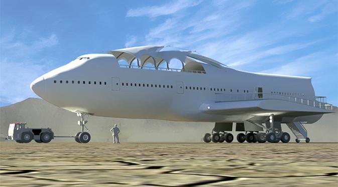 Penampakan Boeing 747. (Via: boredpanda.com)