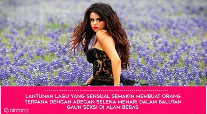 Lagu-lagu yang menampilkan keseksian Selena Gomez (Desain: Muhammad Iqbal Nurfajri/Bintang.com)