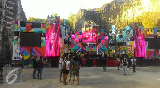Salah satu panggung besar di Soundrenaline, Panggung Go A Head. (Foto: Ferry Noviandi/Liputan6.com)
