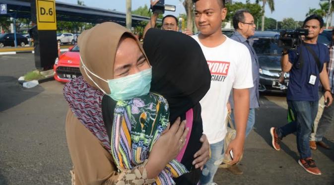 WNI calon haji yang menggunakan paspor Filipina tiba di Bogor (Liputan6.com/ Achmad Sudarno)