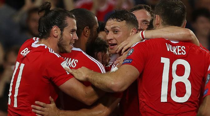 Timnas Wales di Piala Eropa 2016. (AFP/Geoff Caddick)