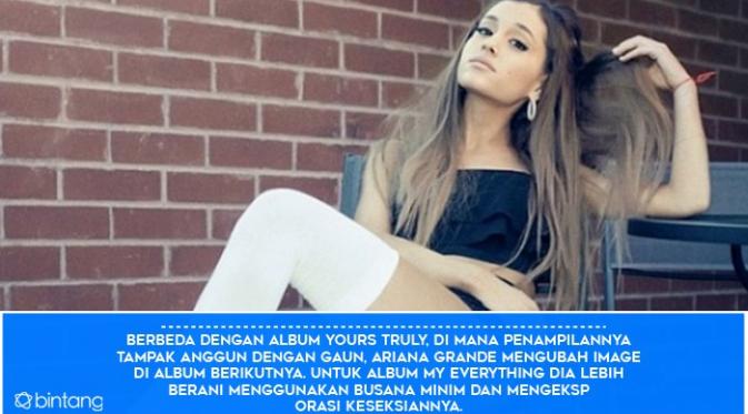 Transformasi Ariana Grande (Foto: Bintang Pictures, Desain: Muhammad Iqbal Nurfajri/Bintang.com)