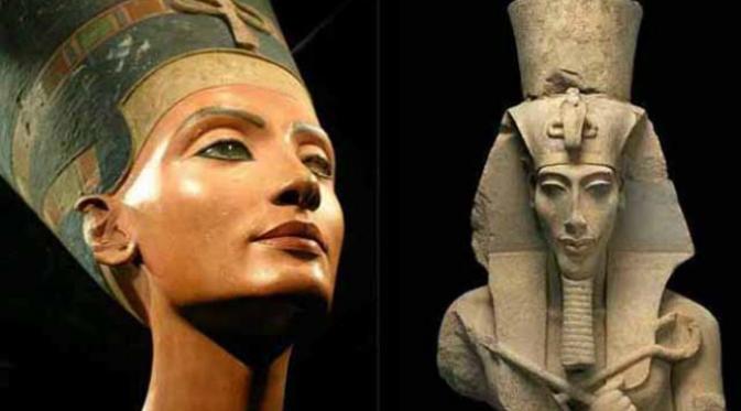 Nefertiti dan Akhenaten. (Sumber crystalinks.com)