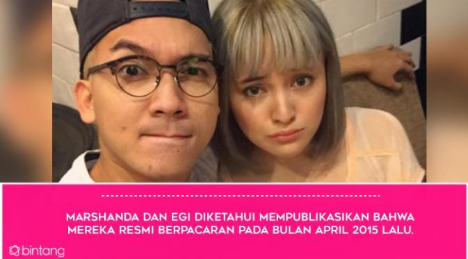 Pasang Surut Jalinan Asmara Marshanda dan Egi John. (Foto: Instagram, Desain: Muhammad Iqbal Nurfajri/Bintang.com)