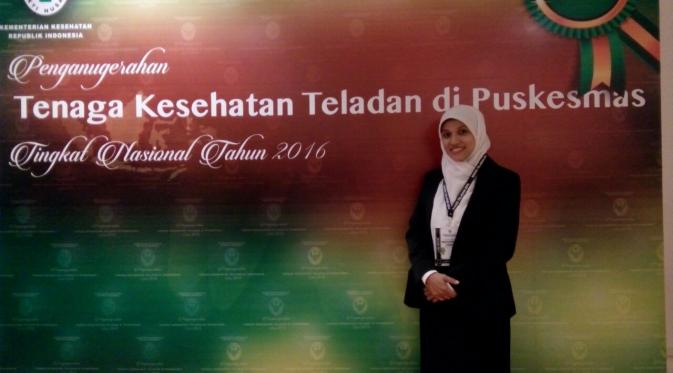 Jihan terpilih menjadi satu dari 216 tenaga kesehatan teladan Kementerian Kesehatan RI kategori Ahli Teknologi Lab Medik dari Puskesmas Pulo Merak, Cilegon, Banten. 