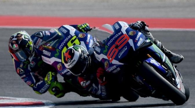 Jorge Lorenzo selalu menjadi lawan kuat Valentino Rossi di lintasan MotoGP. (Marca)