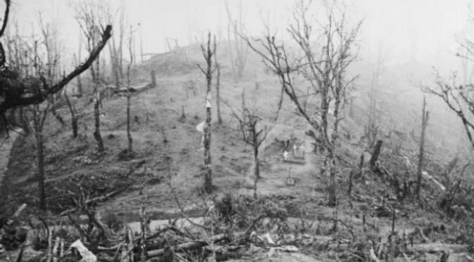 Ilustrasi pos penjagaan garis depan dalam hutan-hutan Burma selama Perang Dunia II. (Sumber warhistoryonline.com)