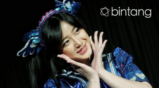 Banyak belajar pada Melody, Sinka bertugas sebagai center di single Love Trip JKT48. (Adrian Putra/Bintang.com)