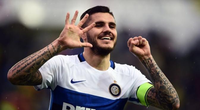 Striker Inter Milan asal Argentina, Mauro Icardi. (AFP/Filippo Monteforte)