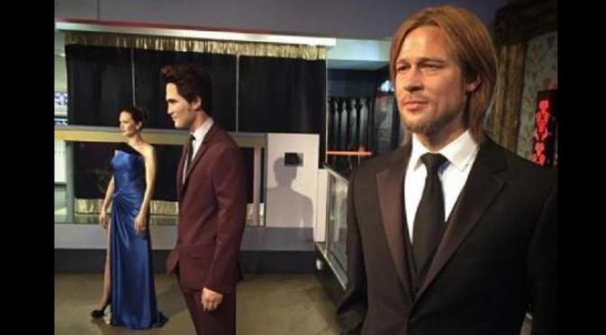 Patung Lilin Brad Pitt, Robert Pattinson, dan Angelina Jolie di museum Madame Tussauds London