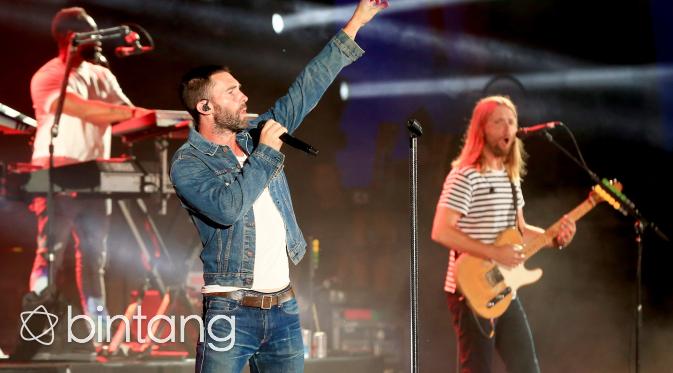 Maroon 5 dalam salah satu konsernya. (AFP/Bintang.com)