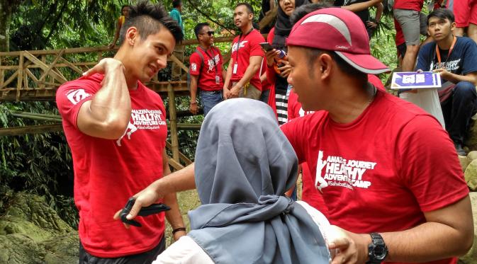 Peserta Amazing Journey Healthy Adventure Camp di Curug Putri Kencana, Bogor (Foto: Benedikta Desideria/Liputan6.com)