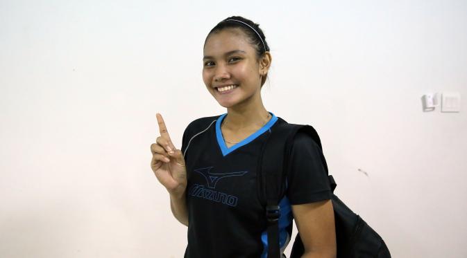 Nandita Ayu Salsabila, pemain voli DKI Jakarta di PON Jabar 2016 (Helmi Fitriansyah/Liputan6.com)