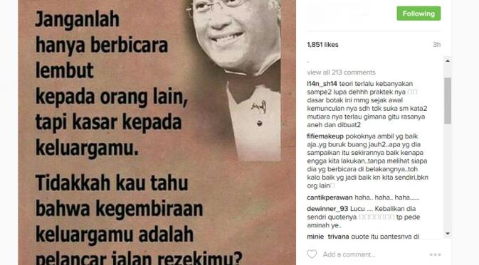 Quote Mario Teguh yang jadi bahan bully oleh netizen.