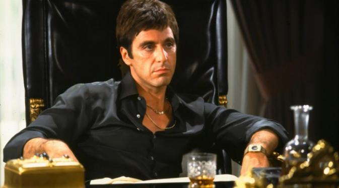 Al Pacino sebagai Tony Montana di film Scarface. foto: goliath.com