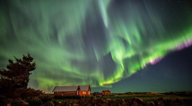 Aurora di Reykjavik, Islandia. (photoadams/Instagram)