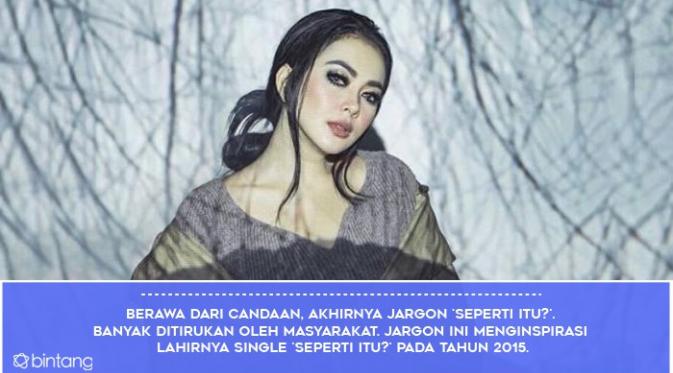 Jargon-jargon Syahrini yang menginspirasi lahirnya lagu (Desain: Nurman Abdul Hakim/Bintang Pictures)