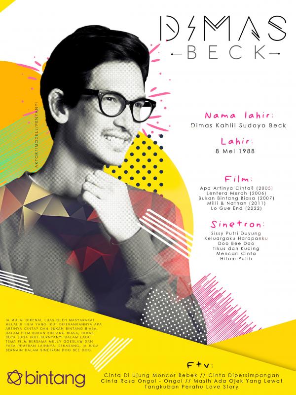 Celeb Bio Dimas Beck (Fotografer: Adrian Putra, Stylist: Indah Wulansari, Desain: Muhammad Iqbal Nurfajri/Bintang.com)