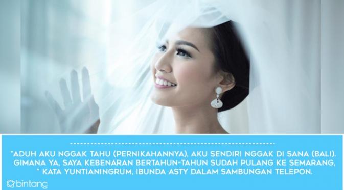 Pernikahan Asty Ananta, Momen Bahagia dan Tak Ada Restu Keluarga. (Foto: Instagram @dierabachir, Desain: Nurman Abdul Hakim/Bintang.com)