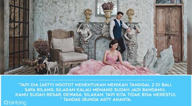 Pernikahan Asty Ananta, Momen Bahagia dan Tak Ada Restu Keluarga. (Foto: Instagram @asty_ananta, Desain: Nurman Abdul Hakim/Bintang.com)