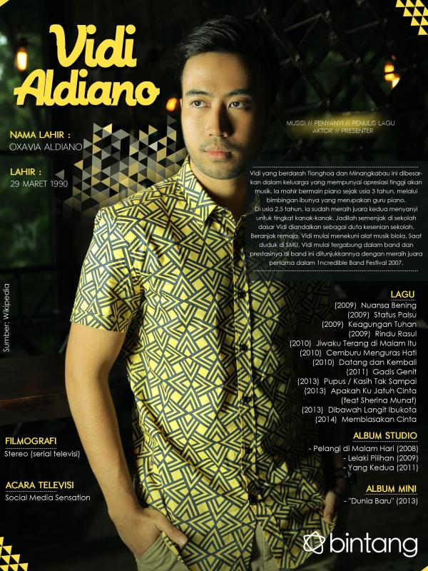 Celeb Bio Vidi Aldiano (Fotografer : Deki Prayoga, Desain: Nurman Abdul Hakim/Bintang.com)