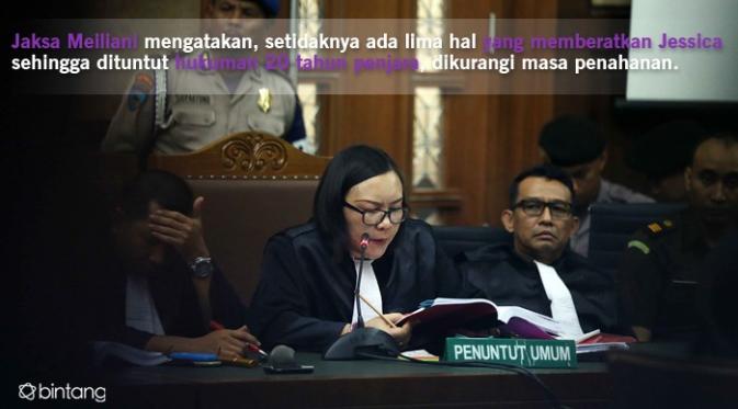 Sidang ke-27 Jessica Kumala Wongso di Pengadilan Negeri Jakarta Pusat, Rabu (5/10). (Foto: Nurwahyunan/Bintang.com Digital Imaging: Nurman Abdul Hakim/Bintang.com)