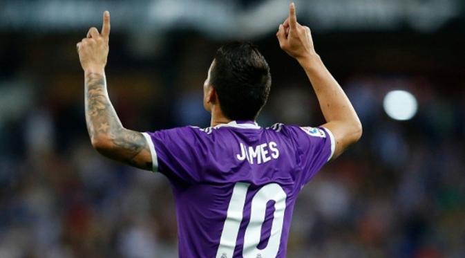 Gelandang Real Madrid asal Kolombia, James Rodriguez. (AFP/Pau Barrena)