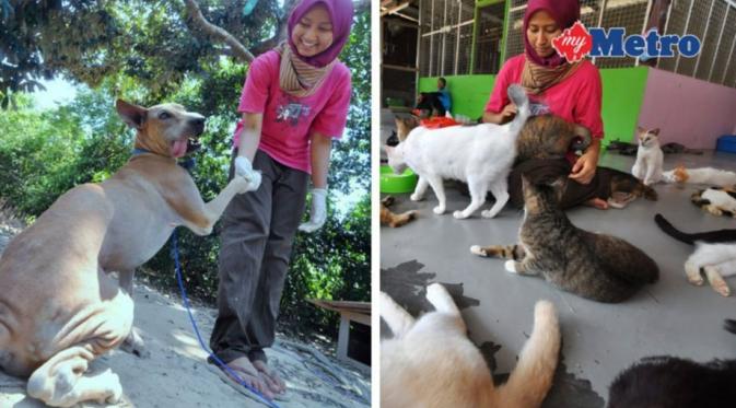 Norashikin Ahmad Rela Dihujat karena Pelihara Anjing | foto:  mynewshub