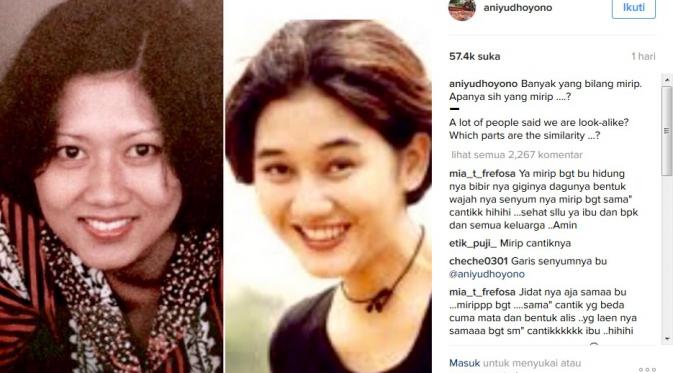 Apakah Ani Yudhoyono mirip Nike Ardila?