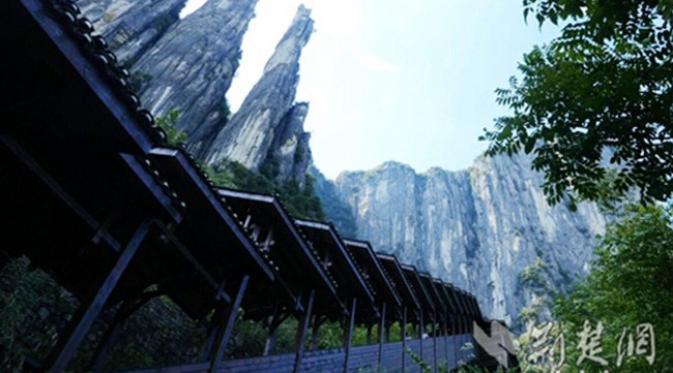 Eskalator Terpanjang di Dunia Mulai Beroperasi di Tiongkok