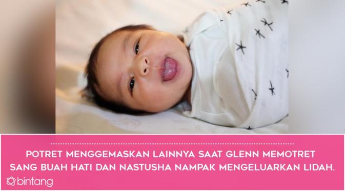 Kelucuan Nastusha Anak Glenn Alinskie dan Chelsea Olivia. (Foto: Instagram @glennalinskie, Desain: Nurman Abdul Hakim/Bintang.com)