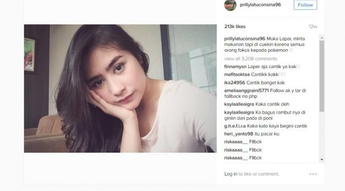 Prilly Latuconsina (Instagram @prillylatuconsina96)