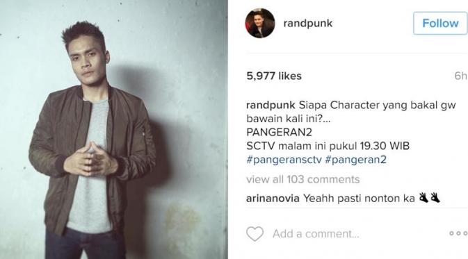 Randy Pangalila mengumumkan dirinya akan terlibat di sinetron Pangeran 2. (Instagram)