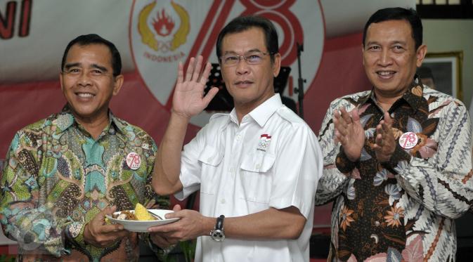 Wakil Ketua Umum KOI Muddai Madang (tengah). (Liputan6.com/Yoppy Renato)