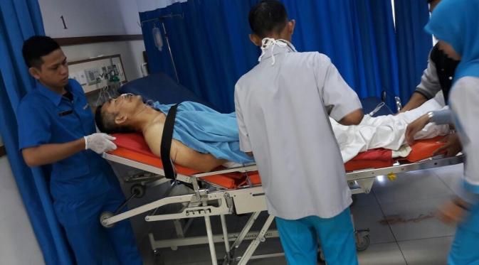 Kapolsek Tangerang Kompol Efendi mengalami luka tusukan di bagian torak jantung. (Ist)