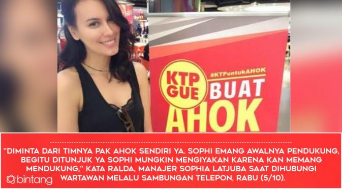 Potret Keseriusan Sophia Latjuba Jadi Jubir Timses Ahok. (Foto: TemanAhok, Desain: Nurman Abdul Hakim/Bintang.com)