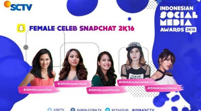 Nominator Female Celeb Snapchat ISMA 2K16